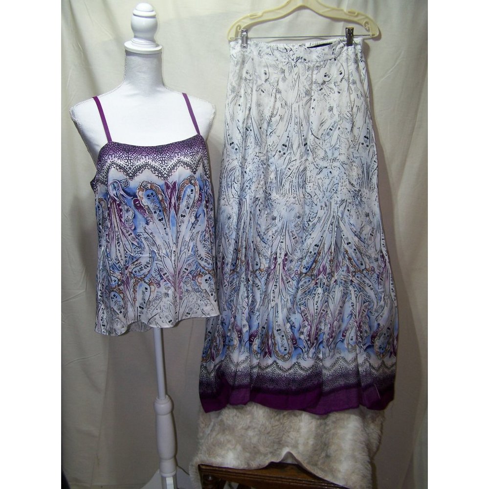 White House Black Market Maxi Skirt Tank Top 2 PIece M 8 Dress